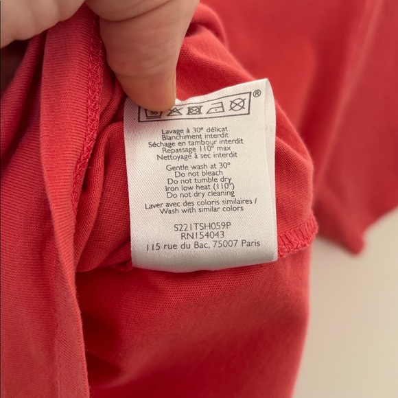 Sezane x Maddy Nye “AMOR” Short Sleeve Tee, Red - Picture 8 of 11
